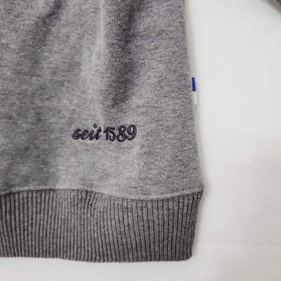 Hofbrauhaus Munchen Jacket Hoodie L Gray Full Zip Hooded Outerwear Streetwear - Picture 9 of 11